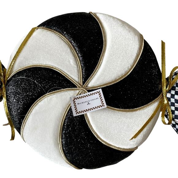 Mackenzie-Childs Trick or Treat Large Plush Candy Hanging Decor Set of 3 NEW - Picture 3 of 10